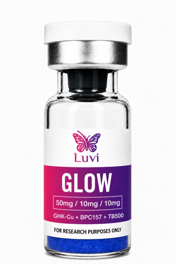 GLOW 70mg Luvi research blend vial GLOW 70mg Luvi research blend vial